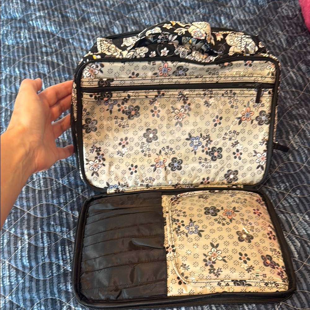 Floral Black and White/ Pastel Makeup Case - Holland Garden - Picture 3 of 12